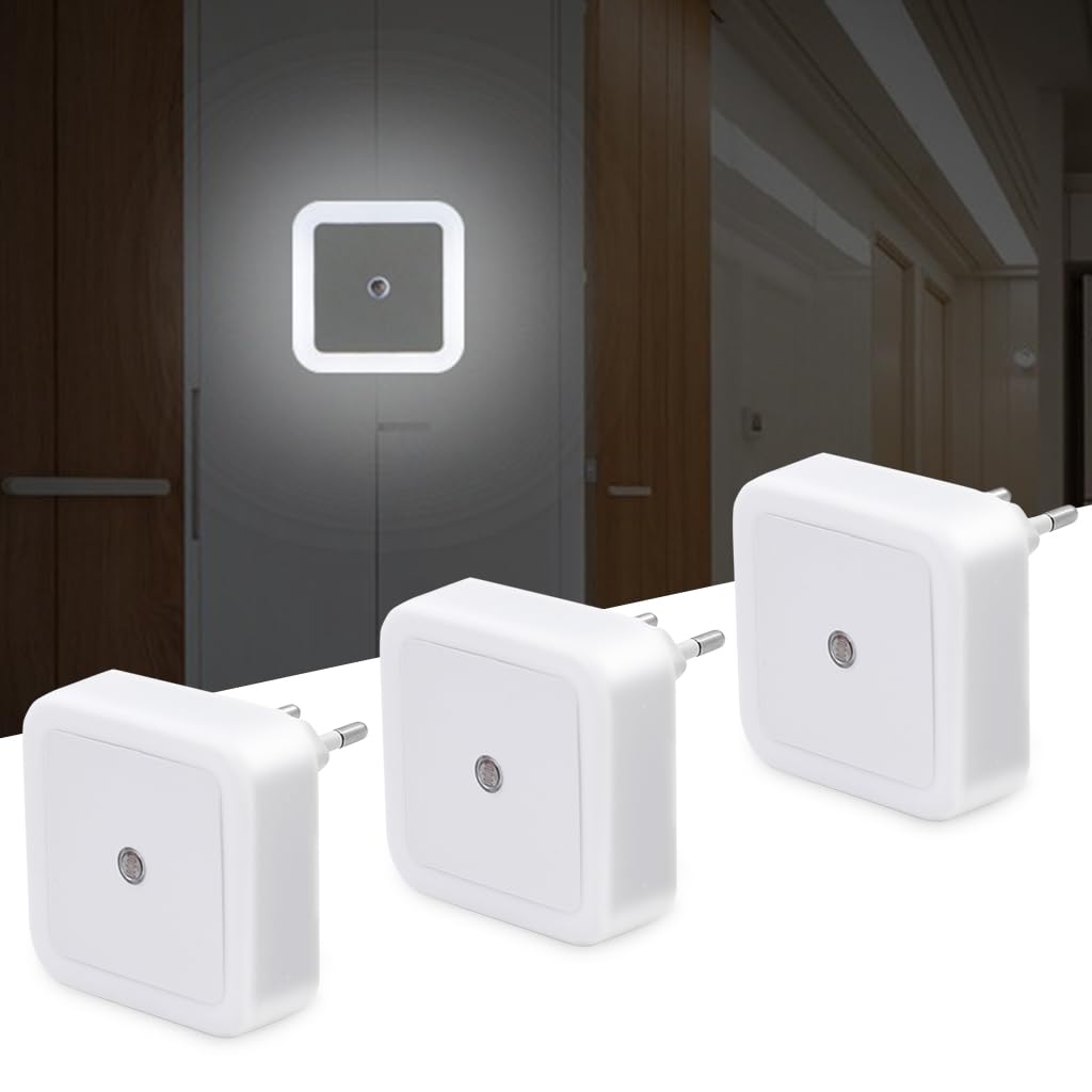 ELEPHANTBOAT 3Pcs LED Night Light with Energy-Saving Photocell Sensor, 2.4 ELEPHANTBOAT 3Pcs LED Night Light with Energy-Saving Photocell Sensor, 2.4
